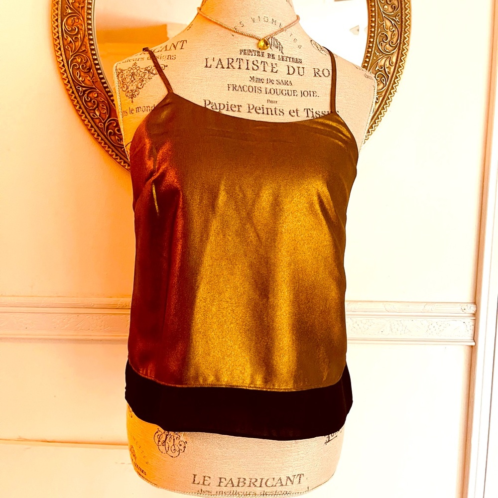 Bronze/Gold Silk Camisole  by “Parker” size XS